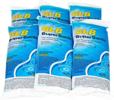 GLB SuperSonic Pool Shock 1 lb 6 Pack Calcium Hypochlorite Shock