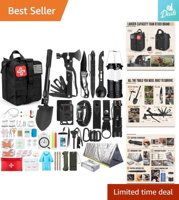 Ultimate 250-Piece Emergency Survival Gear & First Aid Kit for Safety Outdoors