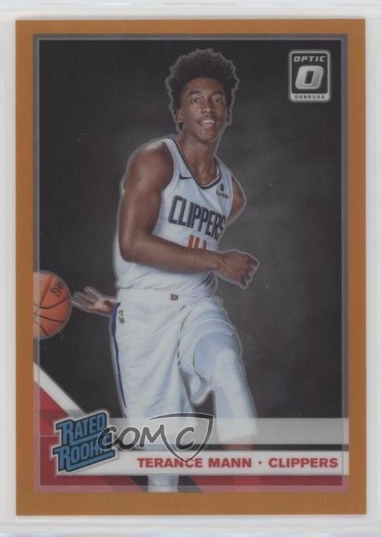 2019-20 Panini Donruss Optic Rated Orange Prizm /199 Terance Mann #165 Rookie RC