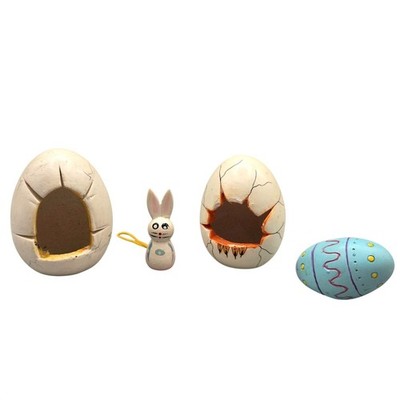 Easter Bundle With Bunny Ornament and Painted Egg Decorations 4 Items