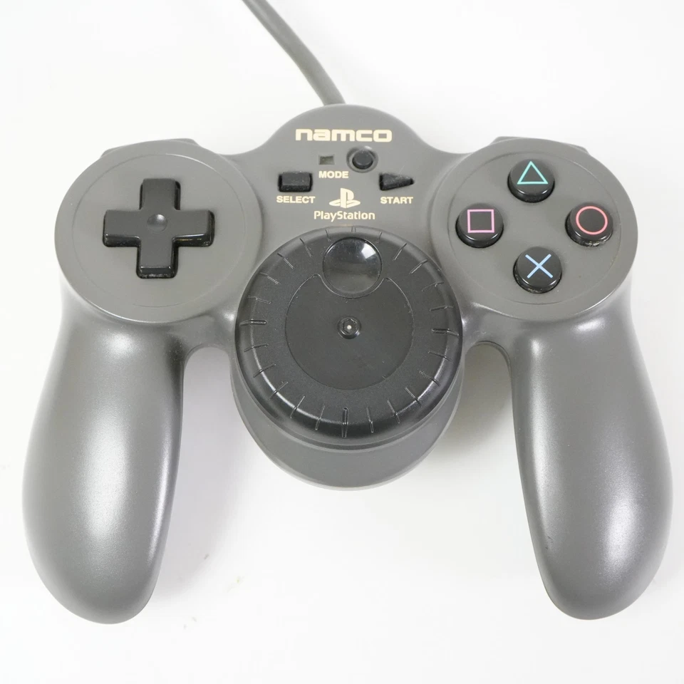 SONY PS namco Jogcon NPC-105 + Ridge Racer R4 Playstation Controller TESTED - Image 2 of 4