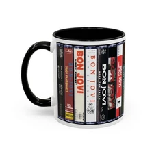 Bon Jovi Cassette Coffee Mug - Retro Music Lover Gift, 1980's Hair Metal Mug