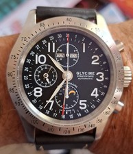 GLYCINE Stratoforte chrono Compliqué moonphase - calendario completo fasi lunari