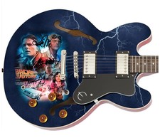 Back To The Future Cast Signed Graphics Photo Poster Autographed Guitar ACOA