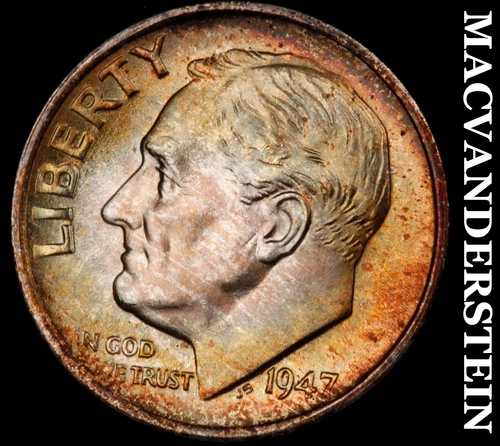1947-S Silver Roosevelt Dime-Choice Gem Brilliant Unc Lustrous No Reserve #i4513