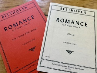 Ludwig van Beethoven: "Romance Op.40" / Romanze Noten für Violoncello & Klavier