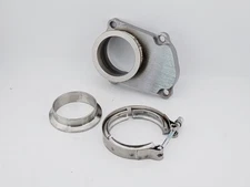 CT26 Downpipe Turbo Flange 2.5" Outlet V-Band Pocketed Fits Toyota Supra MK3 3.0