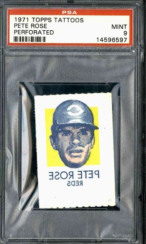Pete Rose — 1971 Topps Tattoos Perforated baseball card