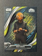 Maz Kanata Yellow Refractor /75 The Force Awakens 2024 Chrome Black Star Wars