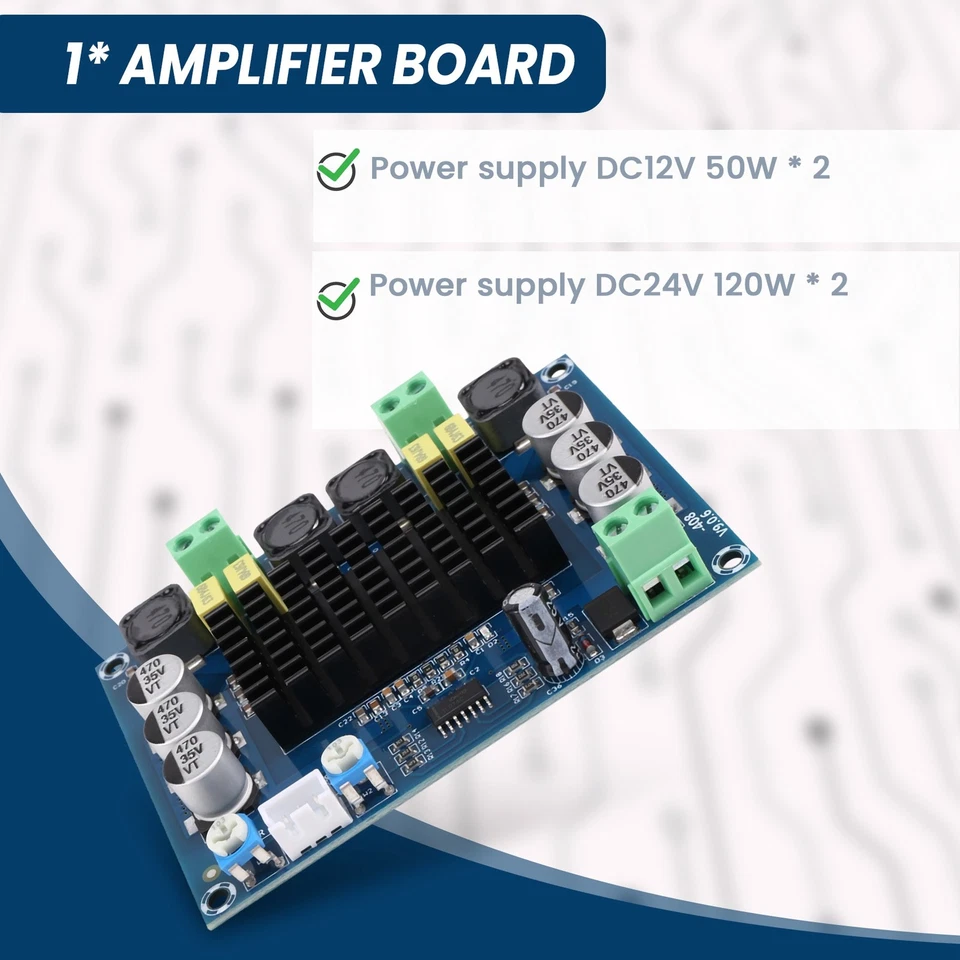 2x(TPA3116D2 TPA3116 canali stereo ad alta potenza audio digitale potenza8780 - Immagine 3 di 4