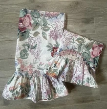 VINTAGE RALPH LAUREN ALLISON STD PILLOWCASES -2 COTTAGE GARDEN ROSE Ruffle