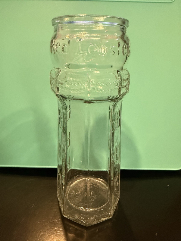 Red Lobster Vintage Clear Glass Lighthouse Glass. Rare, collectible, Bar glass  