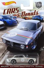 1/64 Hot Wheels Alfa Romeo Giulia Sprint GTA #2 Silver Red Green Diecast