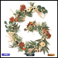 Valery Madelyn 6ft Fall Garland for Mantle with Pumpkins