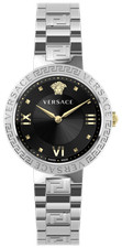 Versace Watch Greca VE2K00521 Steel 36mm Black Dial Quartz WR Sapphire