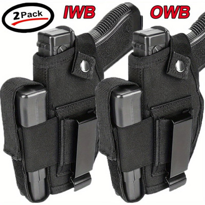2 Pack IWB / OWB Gun Holsters   Versatile & Comfortable Carry Solution