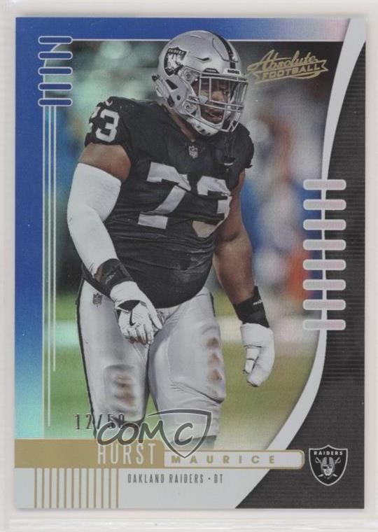 2019 Panini Absolute Blue Spectrum 12/50 Maurice Hurst #50 00f2