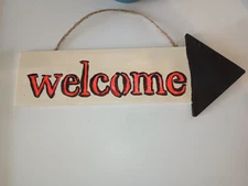 Wooden Welcome Sign