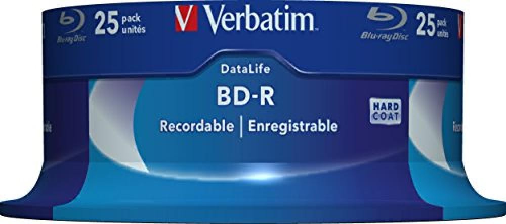 (TG. unica) Verbatim Datalife 6x BD-R 25GB 25pezzo(i) - NUOVO
