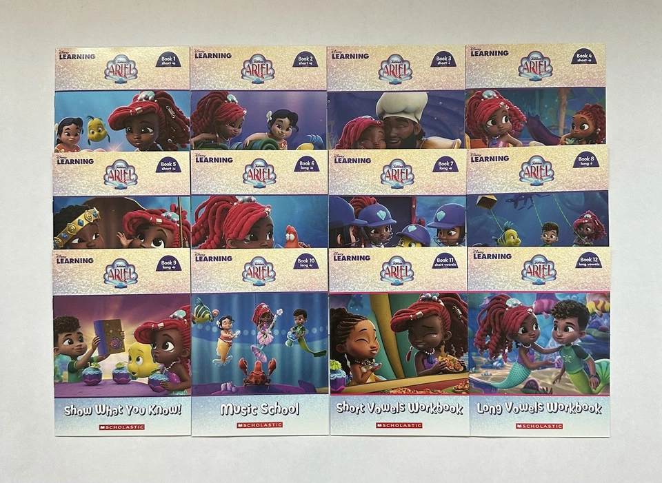 Disney Junior Ariel Children's Books Phonics Learn to Read Lot 12 Foto 2 de 4