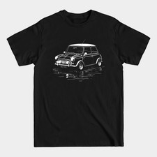 Mini Cooper In The Rain T-shirt Classic British Car Graphic Tee Vintage S-5xl