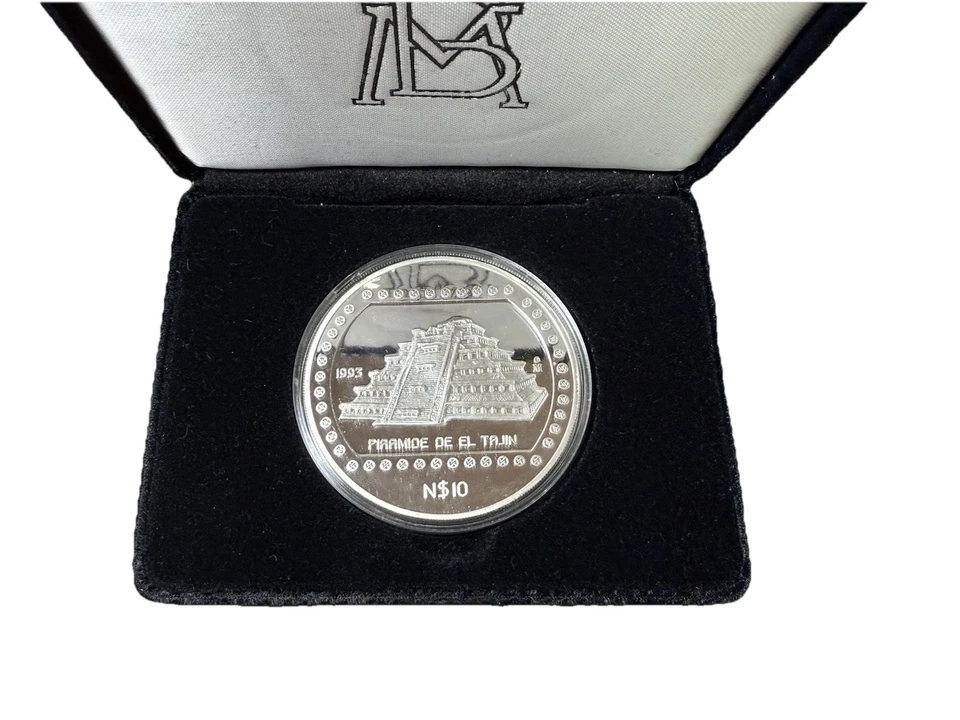 1993 Piramide De El Tajin 10 pesos (5oz .999) - Image 3 of 4