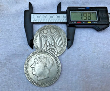 LARGE 1938 GERMAN FUEHRER WAR EAGLE REICHSMARK WWII COMMEMORATIVE COIN