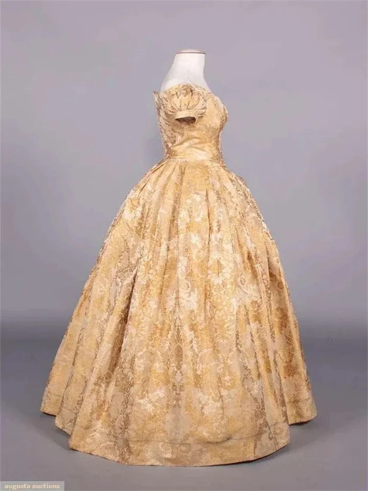 Vestido de baile 1860s Guerra Civil Southern Belle casamento vitoriano agitação baile - Imagem 3 de 4