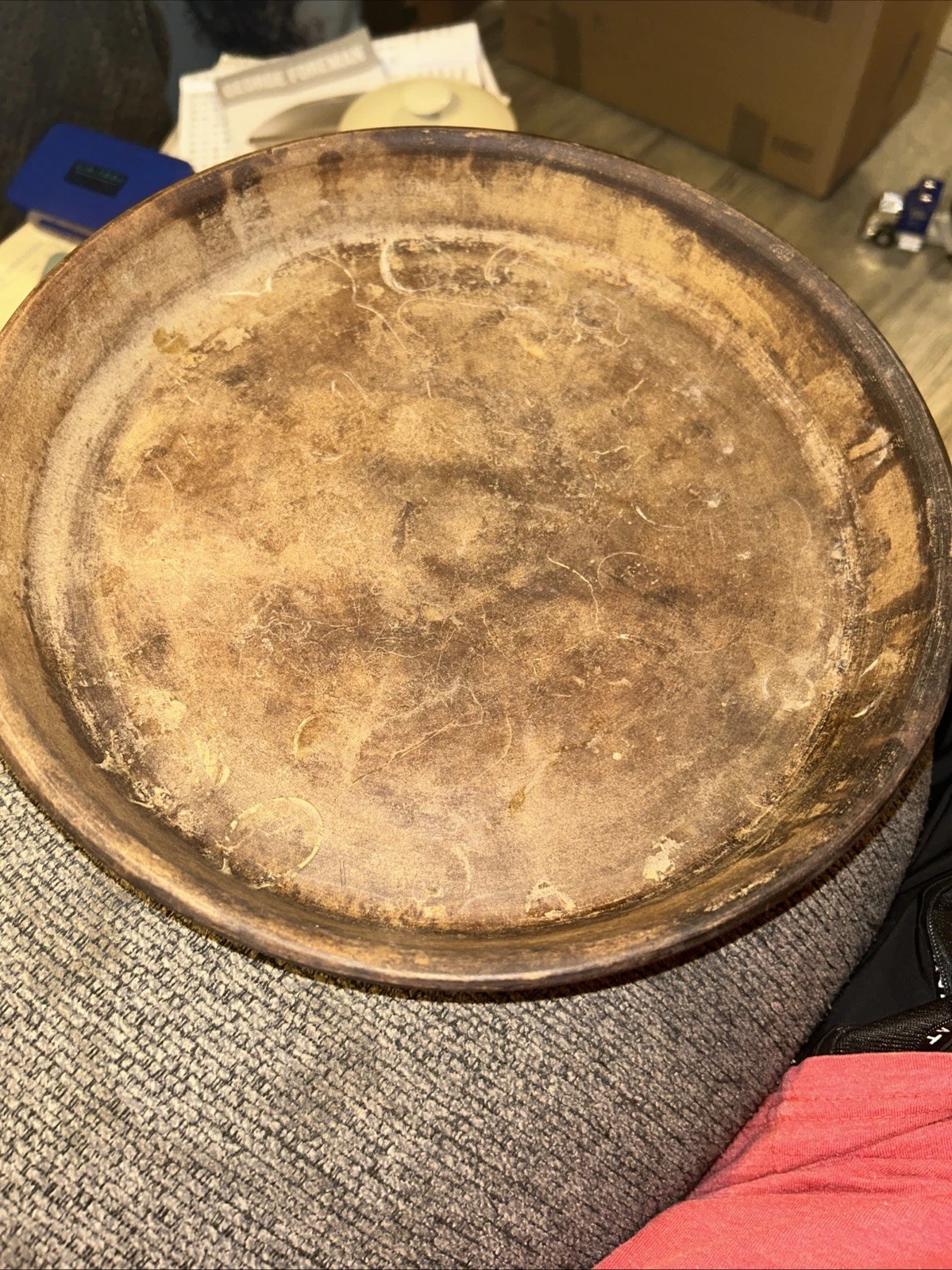 Pampered Chef Round Baker Baking Stone 11in DEEP DISH Seasoned Pie Plate K048