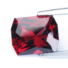 3.63Cts Ravishing Natural Red Garnet 10x8x5mm Cushion Cut Gemstone From Africa