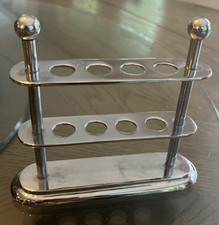 Vintage Art Deco Toothbrush Holder Chrome Bathroom Hardware Mid Century Modern