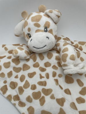 #ad Modern Baby Giraffe Lovey with Pacifier Holder Soft Tan Plush $9.00