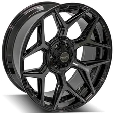 Black Wheel w/Brushed Face 22x10 for 2000-2006 Toyota Tundra by 4PLAY - RVO4251