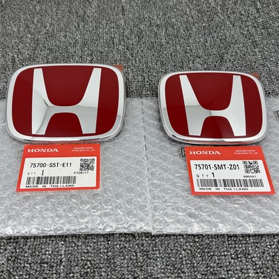 Black Front & Rear Emblem Badge Set For Honda Accord Euro CL7 CL9 (2003-2007) – Matte Black Finish 11 thumbnail image