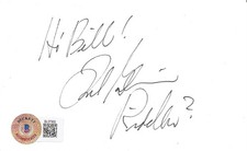 Frank Gorshin "The Riddler" Beckett Certified Inscribed 3x5 Inch Index Card