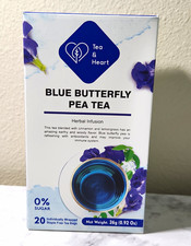 Tea  Heart Blue Butterfly Pea Herbal Tea Bags 20ct 26g 0 Sugar