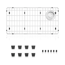 28-1/4" x 14-1/4" x 1-1/4" Stainless Steel Sink Rack for Bottom of Sink, Meta...