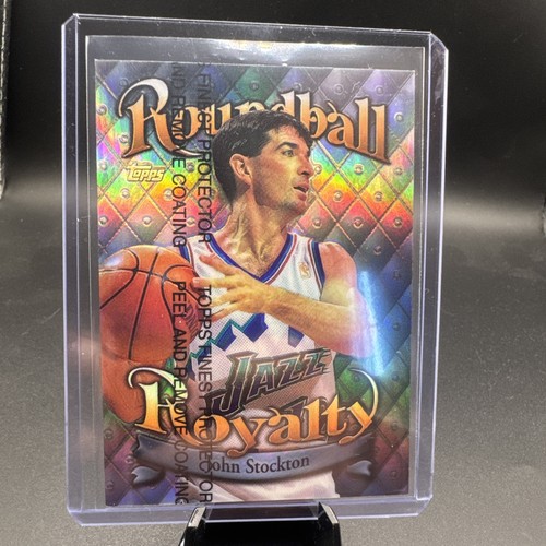 John Stockton [Refractor] #R11 1998 Topps Roundball Royalty card