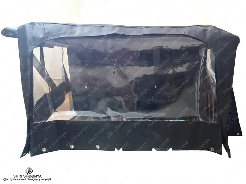 OEM Quality Suzuki Samurai Replacement Soft Top1986-1994  Clear Windows In Black - Image 4 of 4