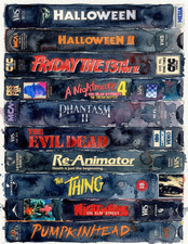 Horror VHS #2 Watercolor Poster Print