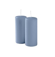 Stumpenkerzen 5 Cm, HöHe 12 Cm, Dusty Blau, 9 StüCk, Risthò, Kerzen