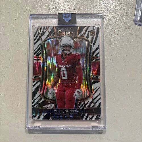 2025 Panini Select - Premier Level Will Johnson #122 Zebra Prizm (RC)