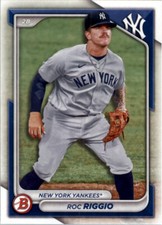 2024 Bowman Base Roc Riggio #BP-70 New York Yankees Prospect Baseball Card