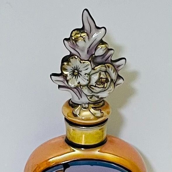 Old Noritake Deco Lady Gondola Perfume Bottle Lusterware