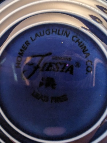 Four (4) Fiestaware Cobalt Blue 6" Saucer - Homer Laughlin fiesta ware dark blue - Picture 3 of 6