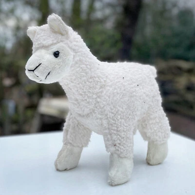MARKENLOS Alpaka Kuscheltier Plüschtier Lama Schmusetier Stofftier 20 cm weiß
