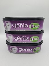 Litter Genie Standard Refill Cat Litter Box 8 WEEKs For 1 Cat - Pack of 3 Unused