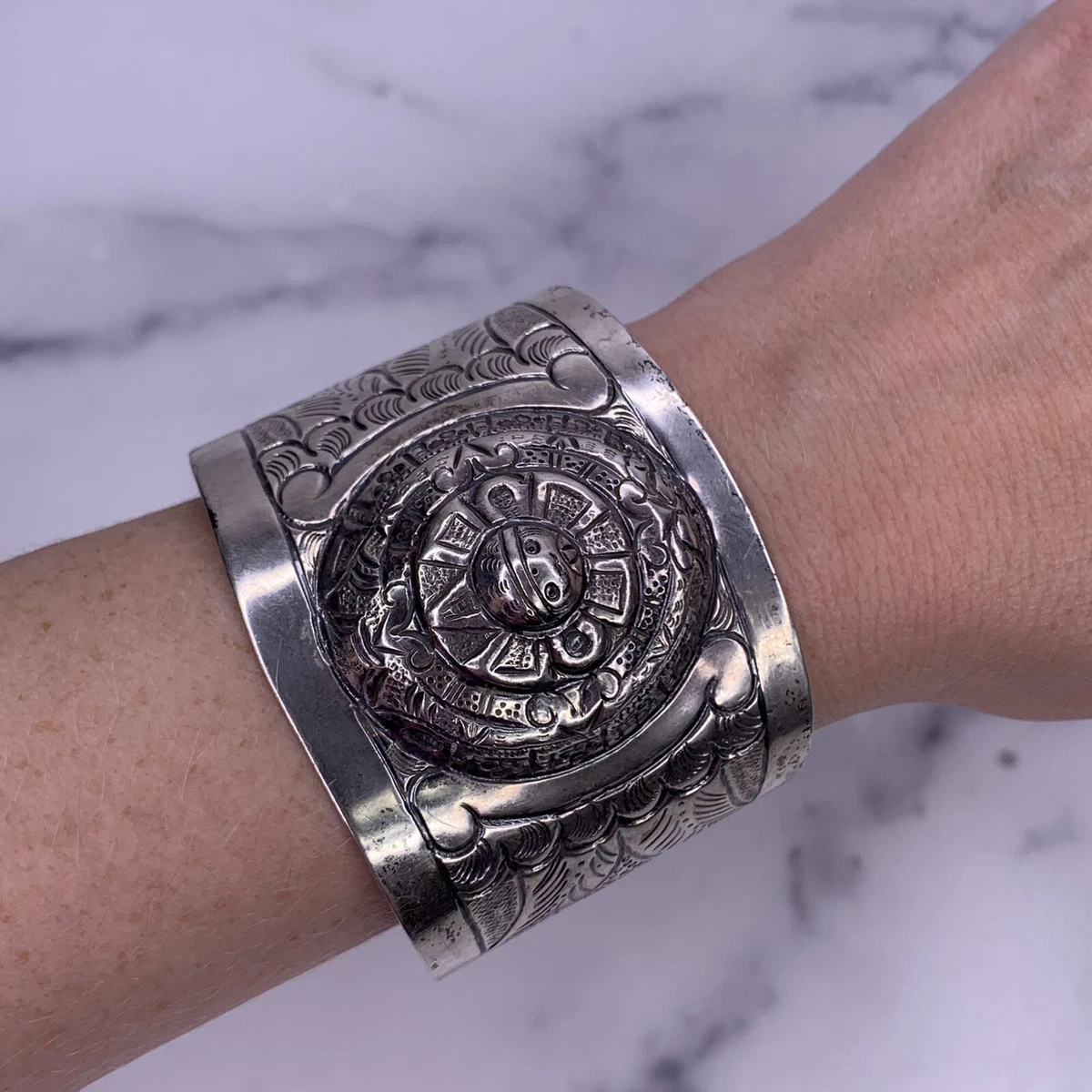 Aztec silver bracelet sale