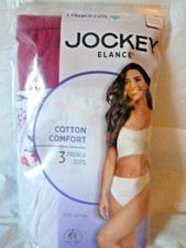 Jockey 3 French Cuts Panties Cotton waistband 1485 Winterberry violet mix sz 10
