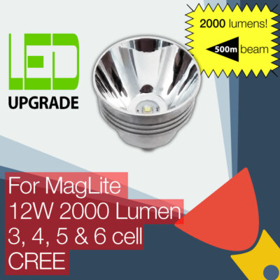 MagLite LED Conversion Upgrade bulb 2000LM Flashlight Torch 3 4 5 6 D Cell